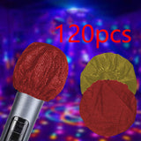 Maxbell 120Pcs Microphone Covers Replacement Universal Microphone Protection Sleeves red yellow