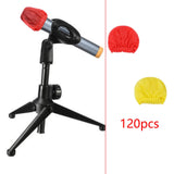 Maxbell 120Pcs Microphone Covers Replacement Universal Microphone Protection Sleeves red yellow
