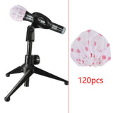 Maxbell 120Pcs Microphone Covers Replacement Universal Microphone Protection Sleeves red and white