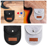 Maxbell Picks Storage Pouch Box Soft Portable Guitar Picks Holder for Kids Guitarist Black