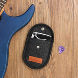 Maxbell Picks Storage Pouch Box Soft Portable Guitar Picks Holder for Kids Guitarist Black