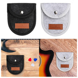 Maxbell Picks Storage Pouch Box Soft Portable Guitar Picks Holder for Kids Guitarist Black