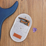 Maxbell Picks Storage Pouch Box Soft Portable Guitar Picks Holder for Kids Guitarist Gray