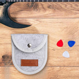 Maxbell Picks Storage Pouch Box Soft Portable Guitar Picks Holder for Kids Guitarist Gray