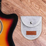 Maxbell Picks Storage Pouch Box Soft Portable Guitar Picks Holder for Kids Guitarist Gray