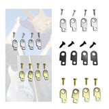 Maxbell Guitar Effects Pedal Mounting Kit Luthier Making Easy to Install Replacement Silver