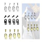 Maxbell Guitar Effects Pedal Mounting Kit Luthier Making Easy to Install Replacement Silver