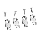 Maxbell Guitar Effects Pedal Mounting Kit Luthier Making Easy to Install Replacement Silver