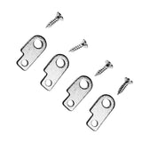 Maxbell Guitar Effects Pedal Mounting Kit Luthier Making Easy to Install Replacement Silver