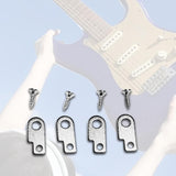 Maxbell Guitar Effects Pedal Mounting Kit Luthier Making Easy to Install Replacement Silver