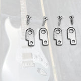 Maxbell Guitar Effects Pedal Mounting Kit Luthier Making Easy to Install Replacement Silver