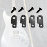Maxbell Guitar Effects Pedal Mounting Kit Luthier Making Easy to Install Replacement Black