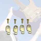 Maxbell Guitar Effects Pedal Mounting Kit Luthier Making Easy to Install Replacement Gold
