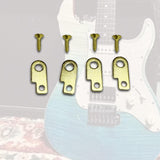 Maxbell Guitar Effects Pedal Mounting Kit Luthier Making Easy to Install Replacement Gold