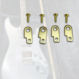 Maxbell Guitar Effects Pedal Mounting Kit Luthier Making Easy to Install Replacement Gold