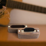 Maxbell Guitar Pick Box Storage Wooden Guitar Picks Case for Guitar Music Instrument
