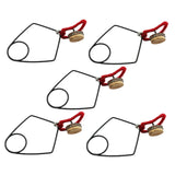 Maxbell 5Pcs Flute Button Key Pad Clips Steel Metal for Professional Musician Player