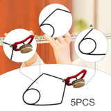 Maxbell 5Pcs Flute Button Key Pad Clips Steel Metal for Professional Musician Player