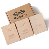 Maxbell 3 Pieces Neck Shims for Electric Guitar Wooden Parts Guitar Neck Plate Tools