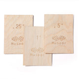 Maxbell 3 Pieces Neck Shims for Electric Guitar Wooden Parts Guitar Neck Plate Tools