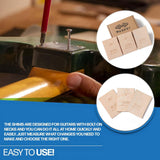 Maxbell 3 Pieces Neck Shims for Electric Guitar Wooden Parts Guitar Neck Plate Tools