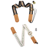 Maxbell Ukulele Strap Universal Shoulder Belt for 4 String Instruments Tenor Soprano Black