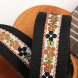 Maxbell Ukulele Strap Universal Shoulder Belt for 4 String Instruments Tenor Soprano Black