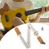 Maxbell Ukulele Strap Universal Shoulder Belt for 4 String Instruments Tenor Soprano Beige