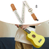 Maxbell Ukulele Strap Universal Shoulder Belt for 4 String Instruments Tenor Soprano Beige