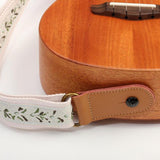 Maxbell Ukulele Strap Universal Shoulder Belt for 4 String Instruments Tenor Soprano Beige