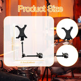Maxbell Tablet Holder for Drum Non Slip Tablet Music Stand for Concerts Parties Show