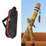 Maxbell Rain Sound Stick Instrument Shoulder Bag Black with Double Zipper Waterproof 9x26cm