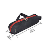 Maxbell Rain Sound Stick Instrument Shoulder Bag Black with Double Zipper Waterproof 9x26cm