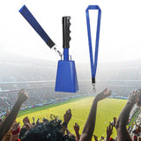 Maxbell Metal Cowbell with Handle Service Cheering Bell for Christmas Party Birthday blue