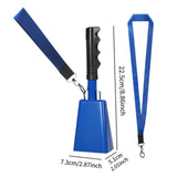 Maxbell Metal Cowbell with Handle Service Cheering Bell for Christmas Party Birthday blue
