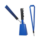 Maxbell Metal Cowbell with Handle Service Cheering Bell for Christmas Party Birthday blue