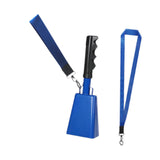 Maxbell Metal Cowbell with Handle Service Cheering Bell for Christmas Party Birthday blue