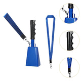 Maxbell Metal Cowbell with Handle Service Cheering Bell for Christmas Party Birthday blue