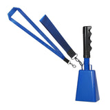 Maxbell Metal Cowbell with Handle Service Cheering Bell for Christmas Party Birthday blue