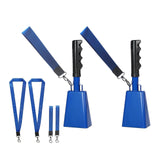 Maxbell Metal Cowbell with Handle Service Cheering Bell for Christmas Party Birthday blue