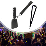 Maxbell Metal Cowbell with Handle Service Cheering Bell for Christmas Party Birthday black