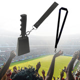Maxbell Metal Cowbell with Handle Service Cheering Bell for Christmas Party Birthday black
