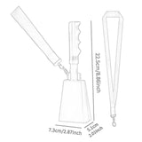 Maxbell Metal Cowbell with Handle Service Cheering Bell for Christmas Party Birthday black