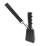 Maxbell Metal Cowbell with Handle Service Cheering Bell for Christmas Party Birthday black