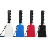 Maxbell Metal Cowbell with Handle Service Cheering Bell for Christmas Party Birthday black
