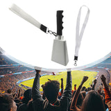 Maxbell Metal Cowbell with Handle Service Cheering Bell for Christmas Party Birthday white
