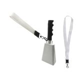 Maxbell Metal Cowbell with Handle Service Cheering Bell for Christmas Party Birthday white
