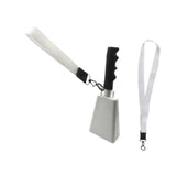 Maxbell Metal Cowbell with Handle Service Cheering Bell for Christmas Party Birthday white