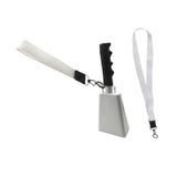Maxbell Metal Cowbell with Handle Service Cheering Bell for Christmas Party Birthday white