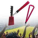 Maxbell Metal Cowbell with Handle Service Cheering Bell for Christmas Party Birthday red